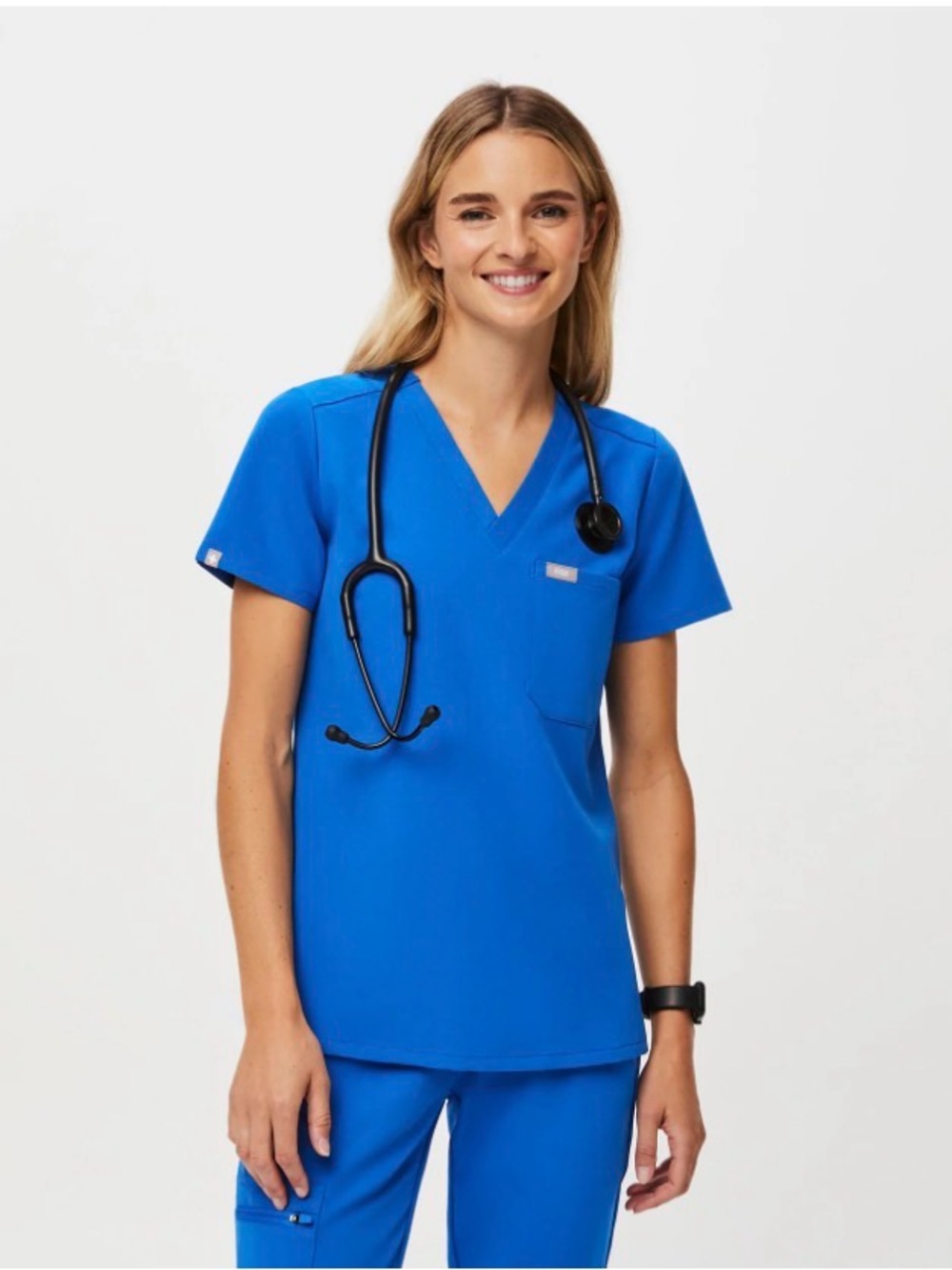 FIGS Women’s Catarina Scrub Top in Royal Blue